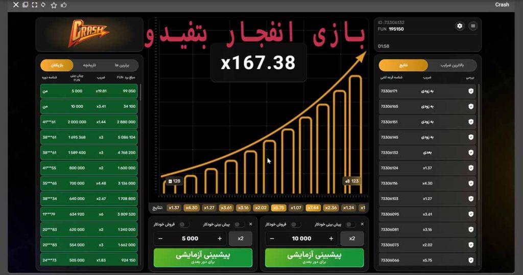 بازی انفجار بتفیدو